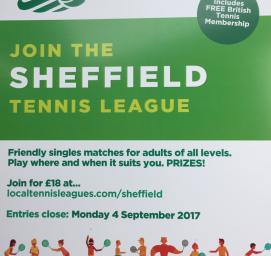 Sheffield Singlesd League Sept 2017